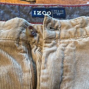 Izod Tan Corduroy Trousers 36x32